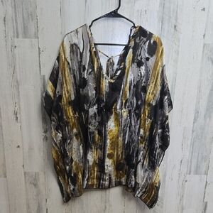 dots colorful flowy top